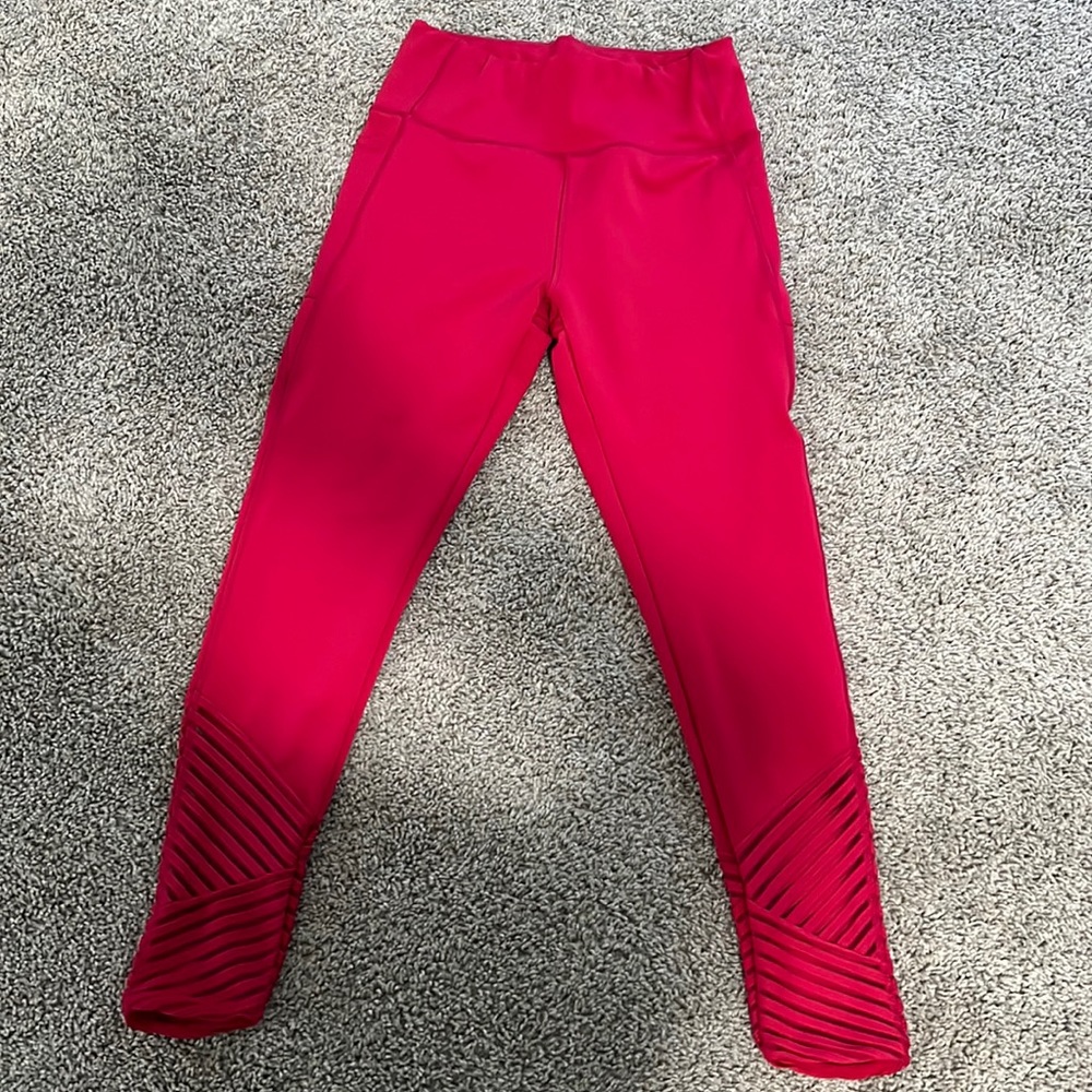 BSP LEGGINGS workout phone pocket bottom mesh leggings